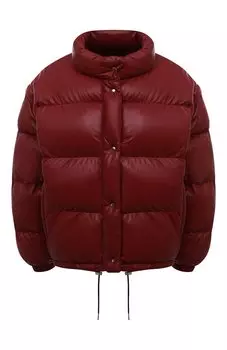 Кожаный пуховик Prada
