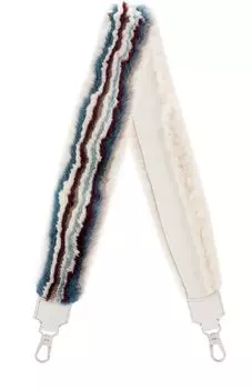 Кожаный ремень для сумки с отделкой из меха норки Loro Piana