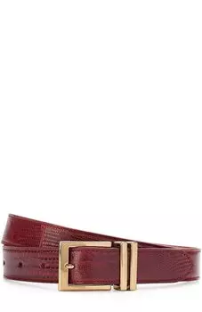Кожаный ремень с металлической пряжкой Ralph Lauren