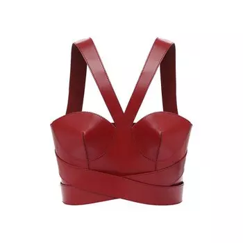 Кожаный топ Alexander McQueen