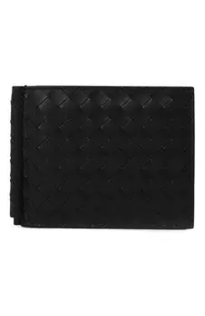 Кожаный зажим для купюр Bottega Veneta