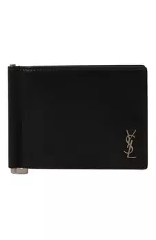 Кожаный зажим для купюр Saint Laurent