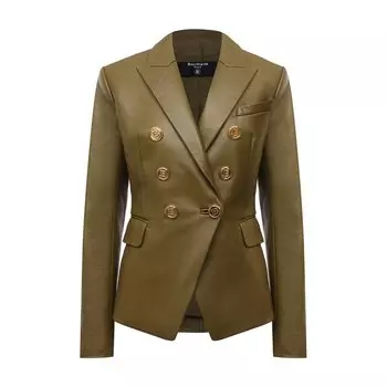 Кожаный жакет Balmain