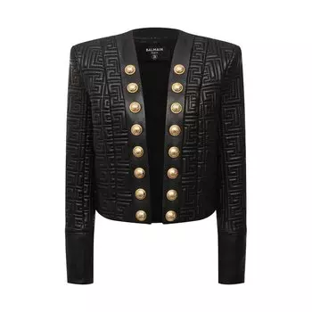 Кожаный жакет Balmain