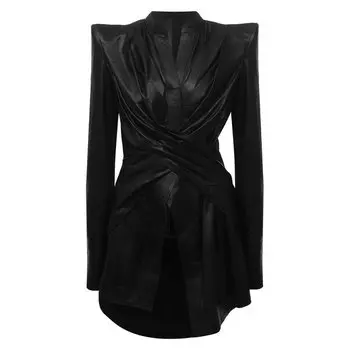 Кожаный жакет Balmain