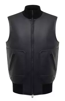 Кожаный жилет MVST