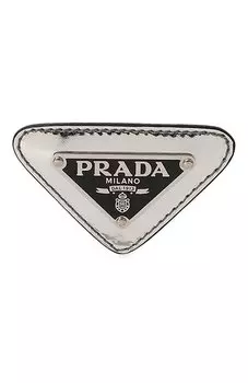 Кожаный значок Prada