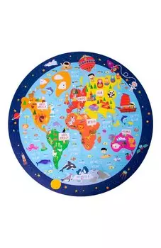 Круглый пазл Карта мира Apli kids