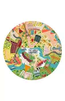 Круглый пазл Монументы Apli kids