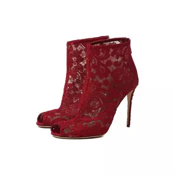 Кружевные ботильоны Bette с открытым мысом Dolce &amp; Gabbana