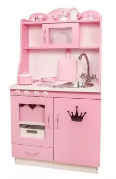 Кухня для куклы с набором посуды Carolon