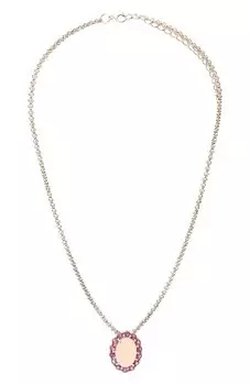 Кулон на цепочке с розовым кварцем Secrets jewelry
