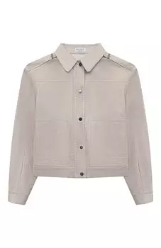 Куртка из хлопка и льна Brunello Cucinelli