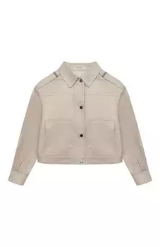 Куртка из хлопка и льна Brunello Cucinelli
