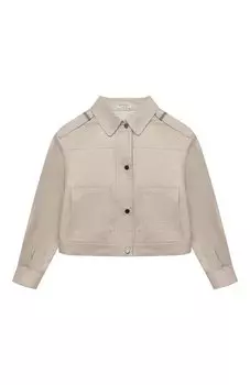 Куртка из хлопка и льна Brunello Cucinelli