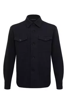 Куртка-рубашка из хлопка и шерсти Harris Wharf London