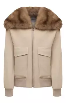 Куртка из шерсти и кашемира Yves Salomon