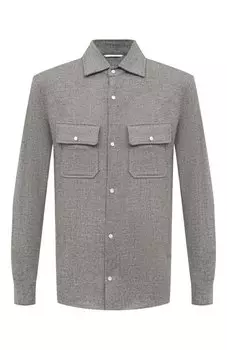 Куртка-рубашка из шерсти и кашемира Marco Pescarolo