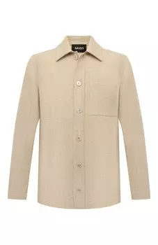 Куртка-рубашка из шерсти и шелка MVST