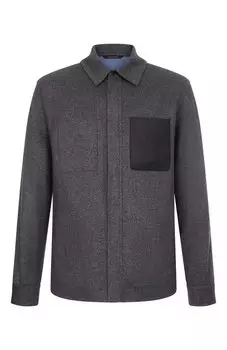 Куртка-рубашка из шерсти и шелка Zilli