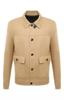 Куртка-рубашка изо льна и хлопка Brioni