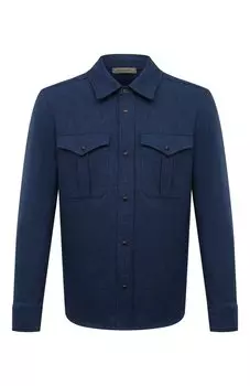 Куртка-рубашка изо льна и шерсти Fioroni