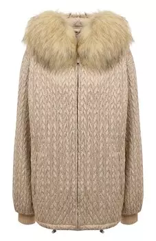 Куртка с меховым воротником Miu Miu
