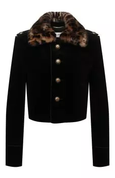 Куртка с меховым воротником Saint Laurent
