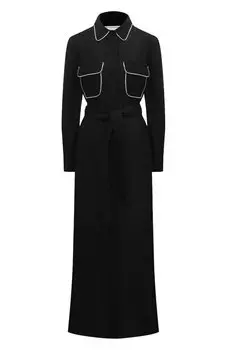 Льняное платье с отделкой стразами Forte Dei Marmi Couture