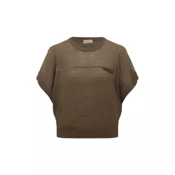 Льняной пуловер Brunello Cucinelli