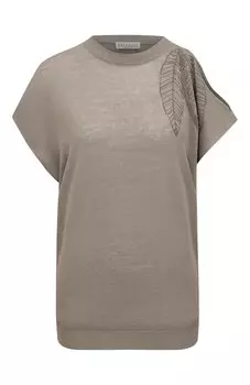 Льняной пуловер Brunello Cucinelli