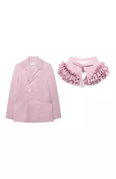 Льняной жакет с баской Paade Mode