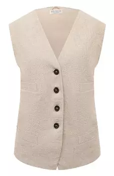 Льняной жилет Brunello Cucinelli