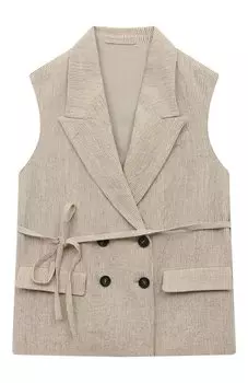 Льняной жилет Brunello Cucinelli