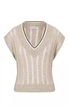 Льняной жилет Brunello Cucinelli