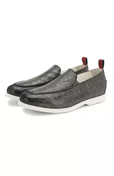 Лоферы из кожи крокодила Kiton