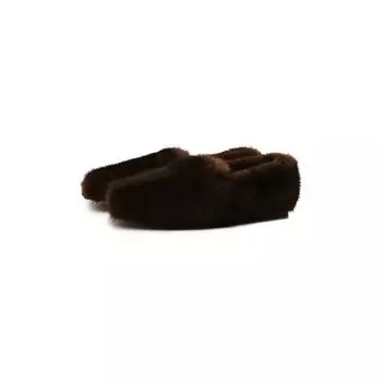 Меховые лоферы из норки Kiton