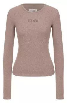 Лонгслив из хлопка и шерсти MM6