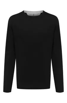 Лонгслив из шелка и хлопка Brunello Cucinelli