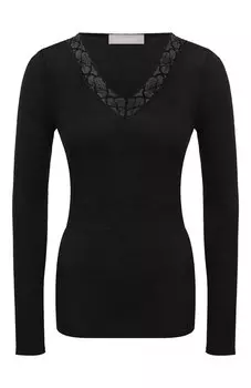 Лонгслив из шерсти и шелка Hanro