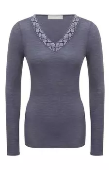 Лонгслив из шерсти и шелка Hanro