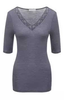 Лонгслив из шерсти и шелка Hanro