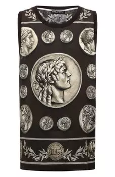 Майка изо льна и хлопка Dolce & Gabbana