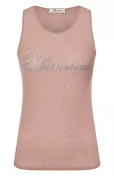 Майка с отделкой стразами Blumarine