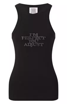 Майка с отделкой стразами VETEMENTS