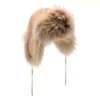 Шапка-ушанка Джен с отделкой из меха енота FurLand
