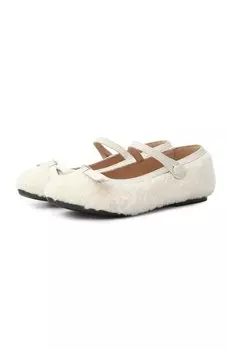 Меховые балетки N21