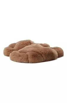 Меховые домашние туфли Yves Salomon