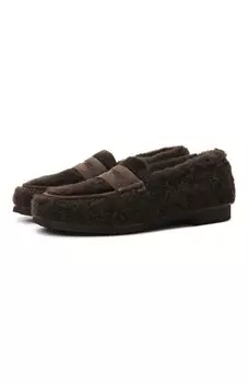 Меховые пенни-лоферы из овчины Brunello Cucinelli