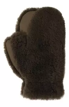 Меховые варежки из овчины Yves Salomon